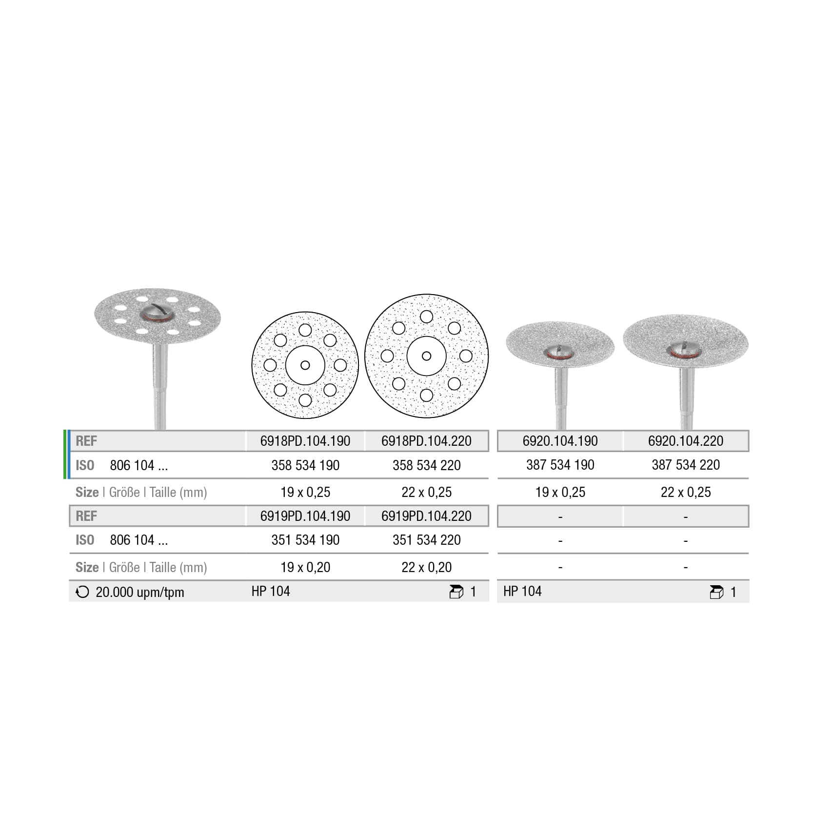 6920.104.220x001 Disc, perforated, Spiral