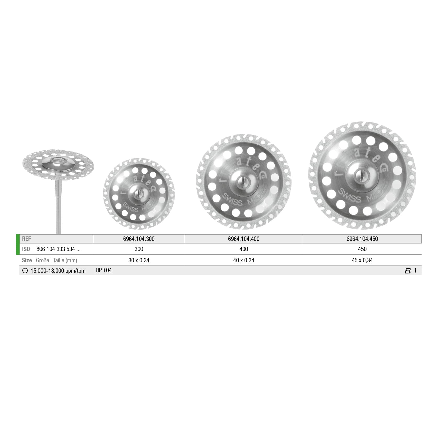 6964.104.450x001 Disc, perforated, serrated