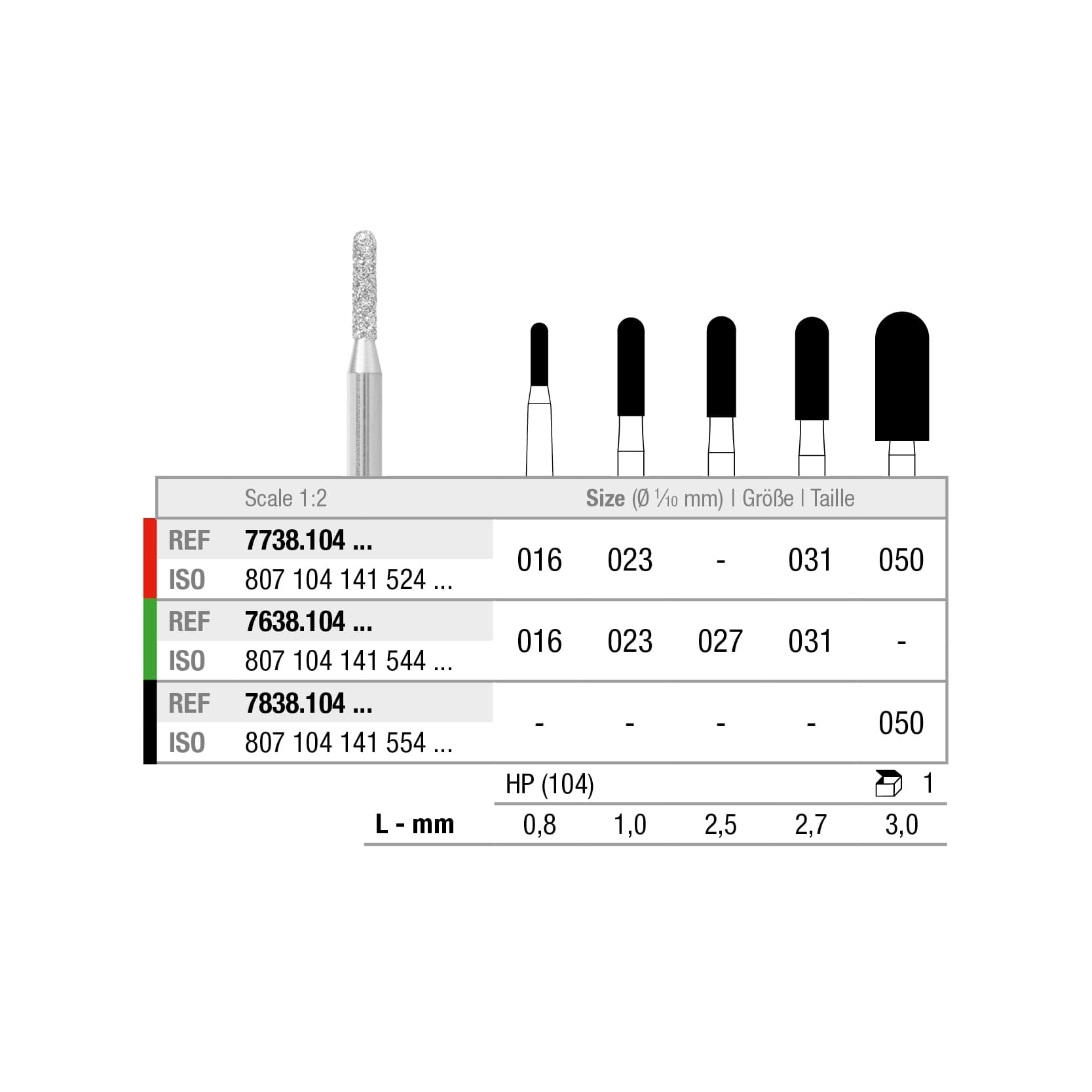 7738.104.027x001 Round End Cylinder
