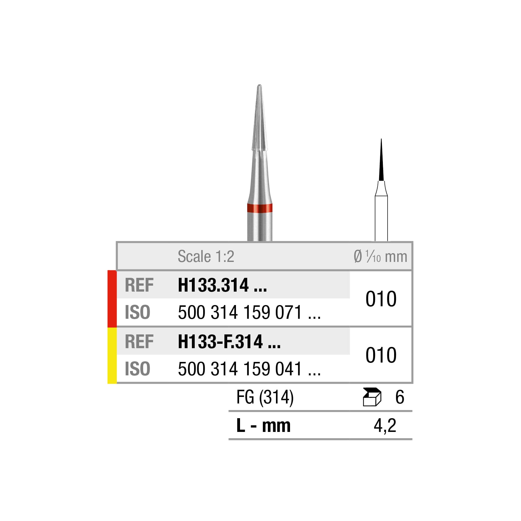 H133F.314.010x006 Pointed Cone