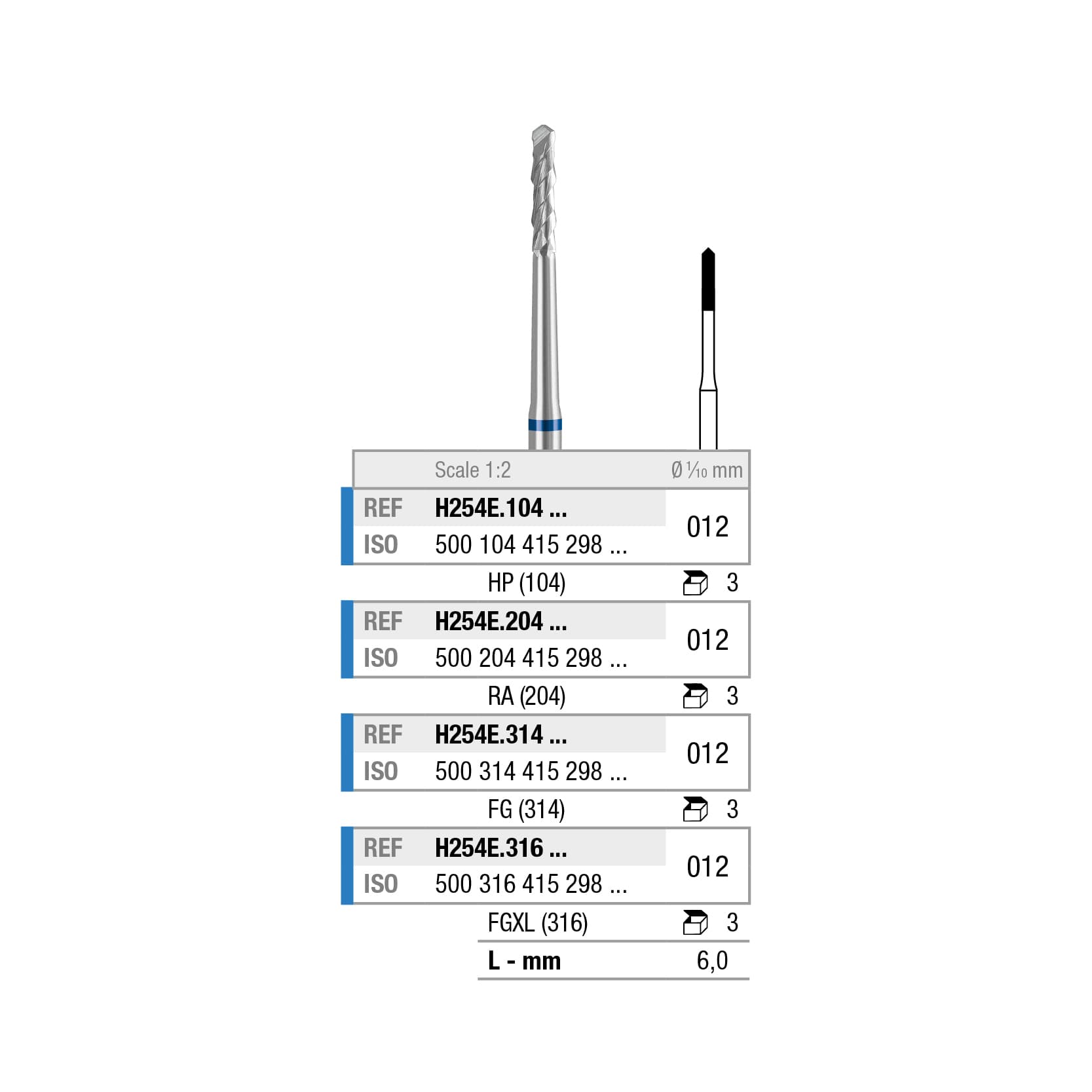 H254E.316.012x003 Bone Cutter