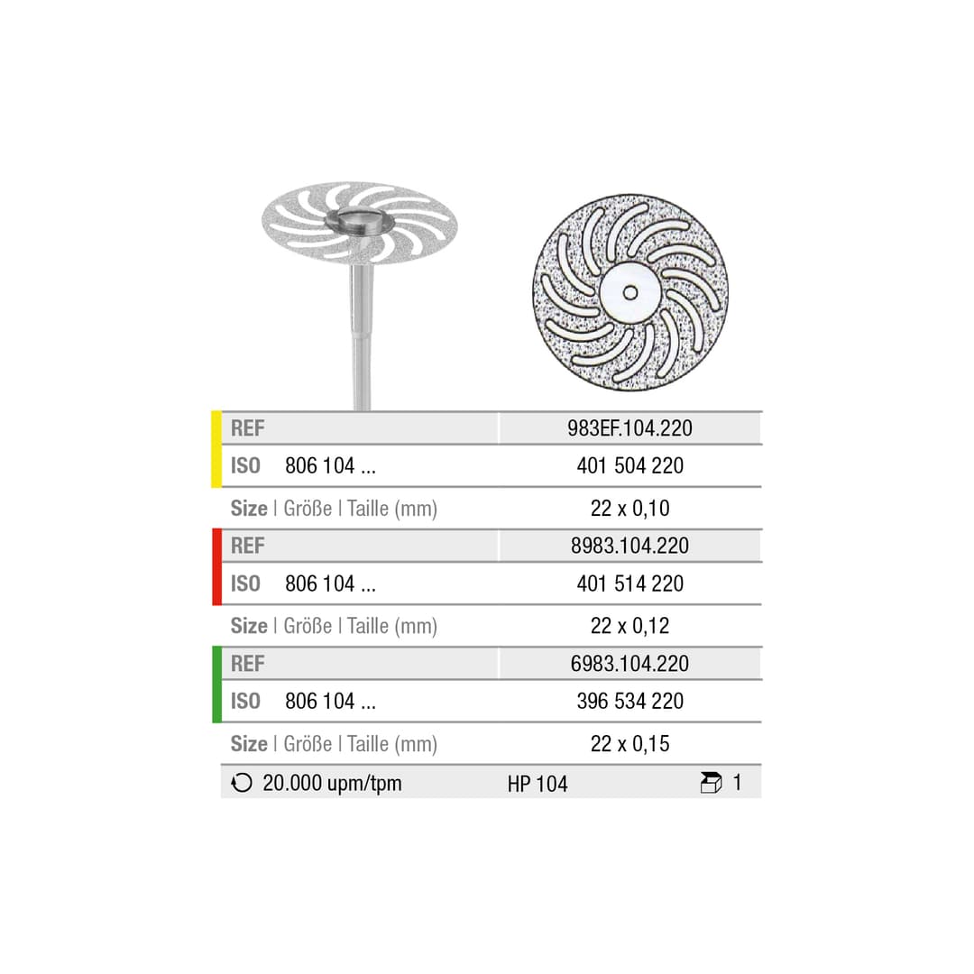 Disc, very thin, perforated