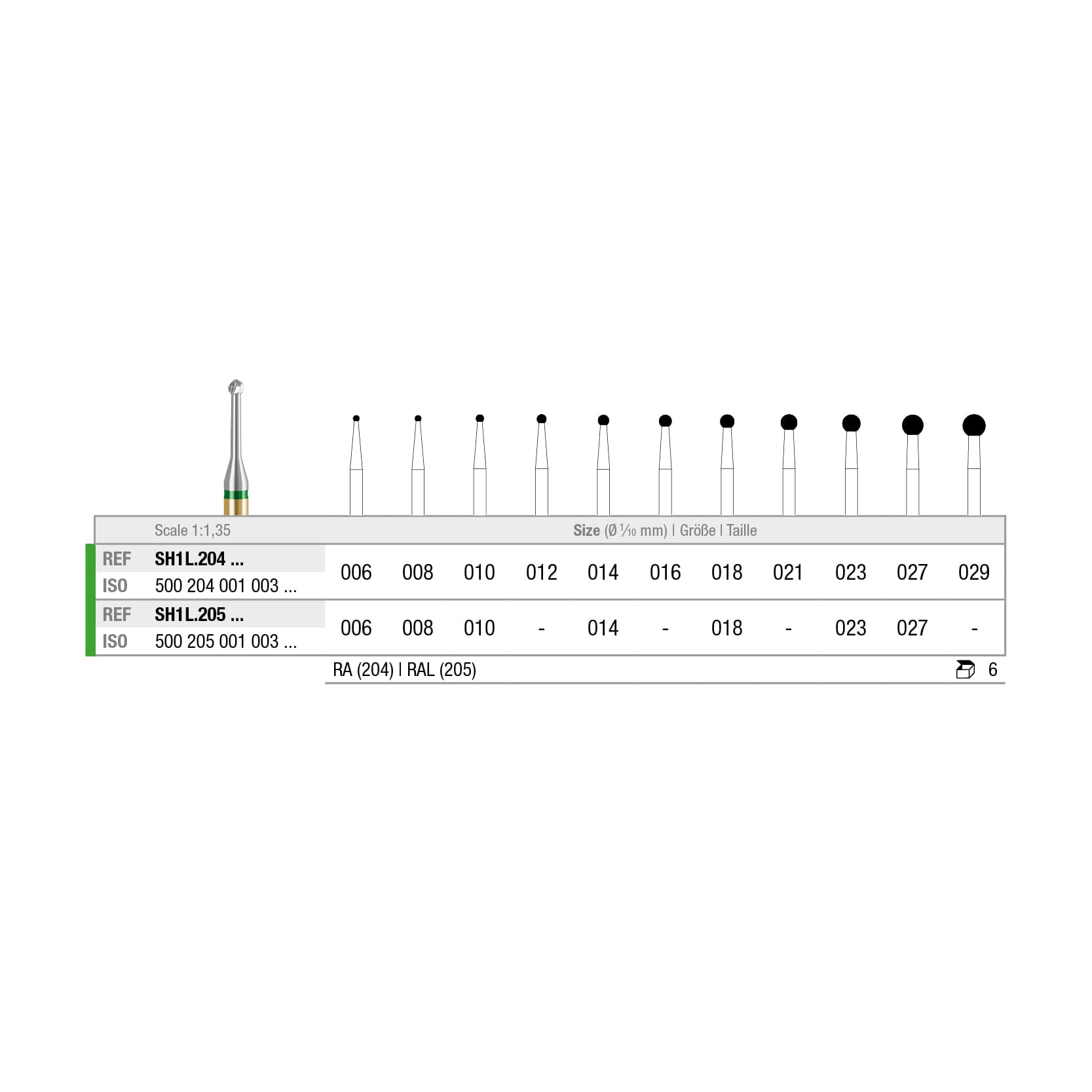 SH1L.204.014x006 Round, Long